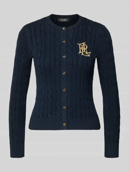 Lauren Ralph Lauren Kardigan Kobiety niebieski jednolity L granatowy