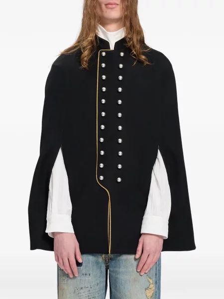 Geacă Ann Demeulemeester cu două rânduri de nasturi negru