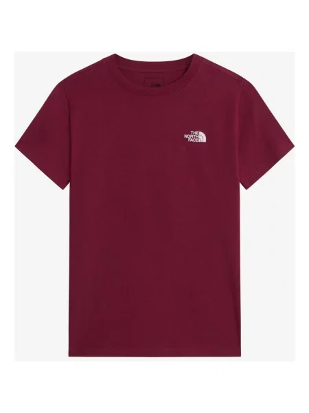 Koszulka The North Face Simple Dome Evolution Slim z krótkim rękawem bordowa XS czerwona