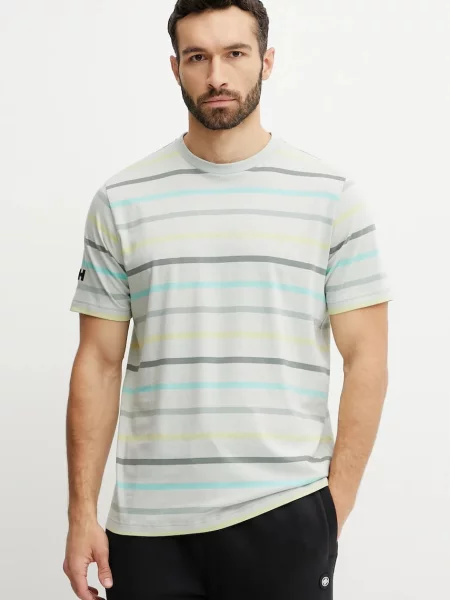 Тениска Helly Hansen NEWPORT с десен сиво