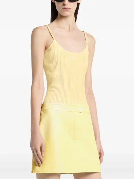 Top Courreges tricotate galben