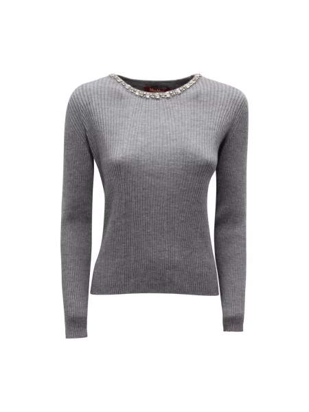 Sweter Max Mara wełniany szary