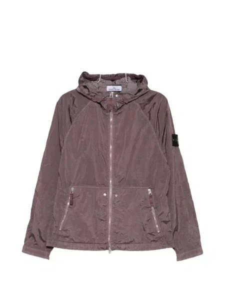 Kurtka Stone Island z kapturem z kamieniami fioletowa