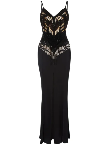 Rochie maxi Temperley London cu bretele negru