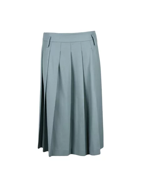 Spódnica midi Semicouture wełniana zielona