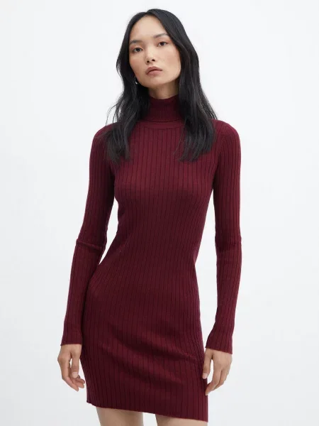 MANGO Goletin Сукня міні бордовий