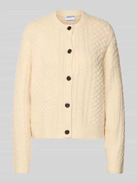 Kardigan rozpinany o kroju regular fit w imitacji dzianiny z dodatkiem wełny Jake*s Casual