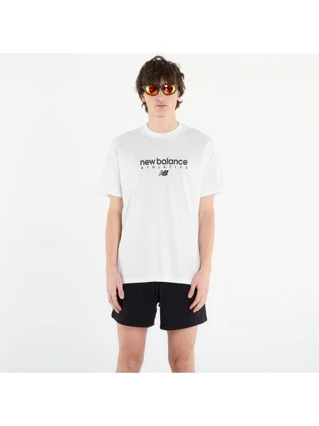 Tricou New Balance Linear Graphic T-Shirt White XXL alb