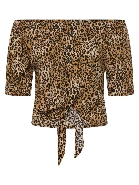 Noisy May Bluzka NMGalia Kobiety brązowy|czarny wzorzysty M czarna