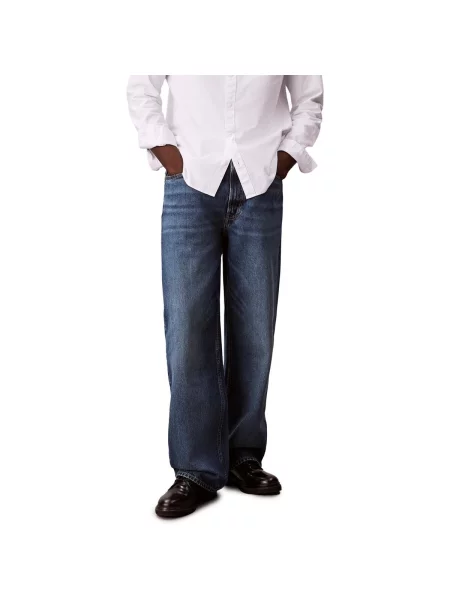 Blugi Calvin Klein Jeans albastru