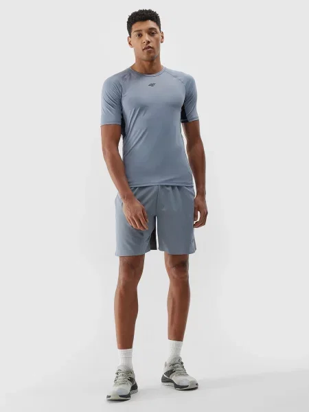 4F Športne hlače svetlo / črna siva