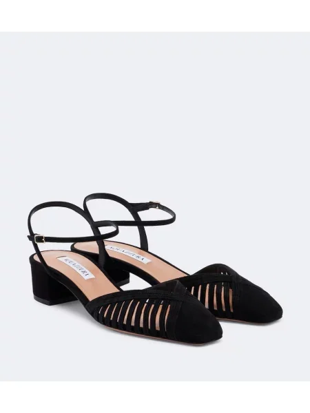 Pantofi cu toc Aquazzura din piele de căprioară negru