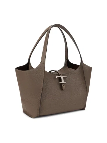 Shopperka Tod's skórzana beżowa