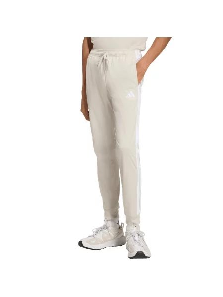 Spodnie adidas Tricot Regular Tapered beżowe czarne
