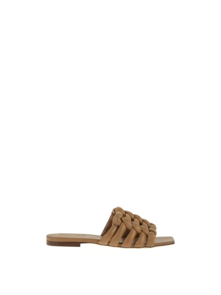 Klapki Tod's skórzane brązowe