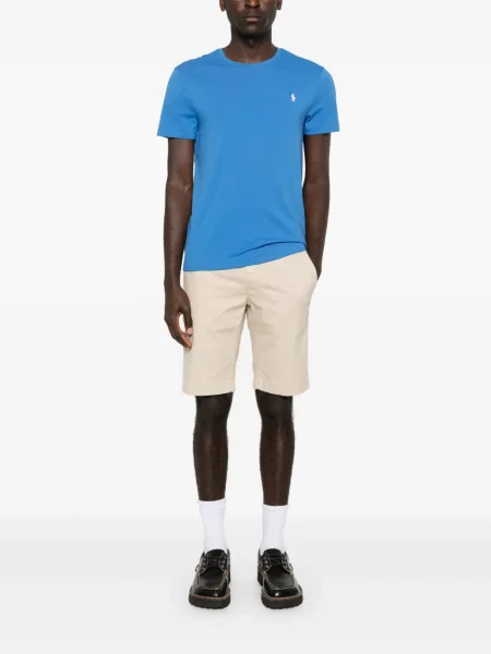 Siuvinėta dryžuota polo marškinėliai Polo Ralph Lauren balta