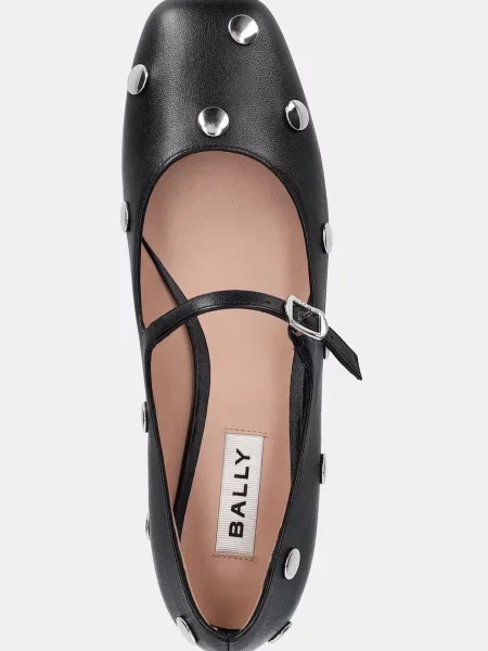 Кожаные балетки Bally черные