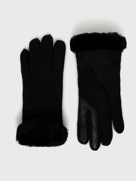 Semišové rukavice UGG černá