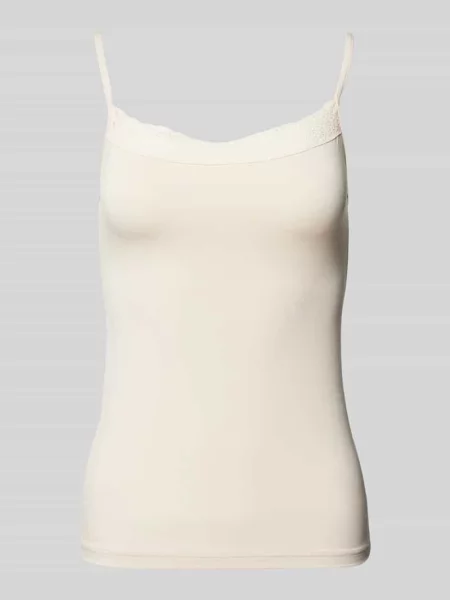 Top Triumph z modalu na cienkie ramiączka beżowy