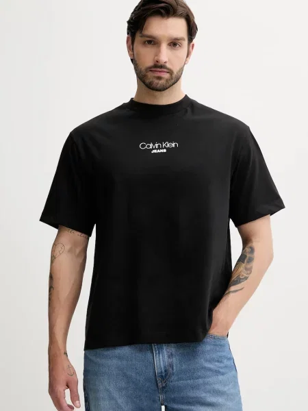 Calvin Klein Jeans Tricou / alb negru