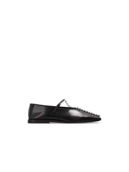 Balerinki Jil Sander skórzane czarne