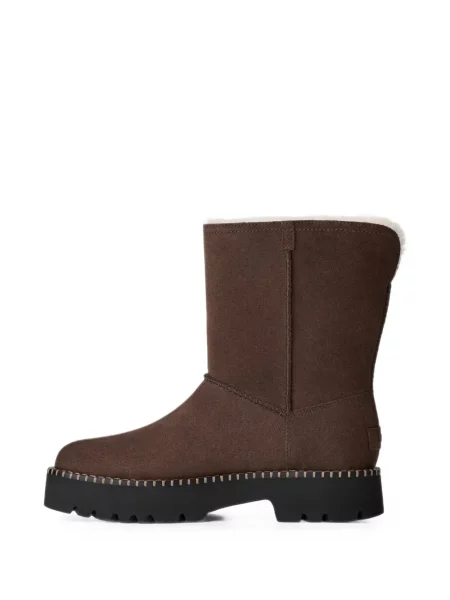 Cizme scurte Ugg din piele de căprioară maro