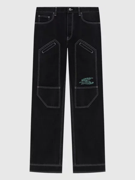 Джинси-карго з принтом логотипа Off-white чорні