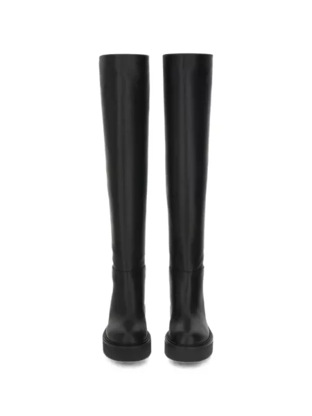 Botine Gianvito Rossi din piele cu platformă negru