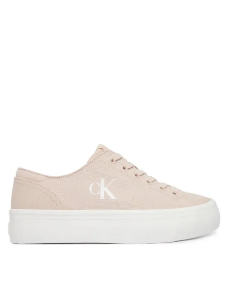 Calvin Klein Jeans Sneakers Vulc Flatform Low Canvas Mg roz