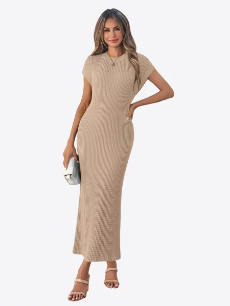 Imily Bela Rochie tricotat mokka maro