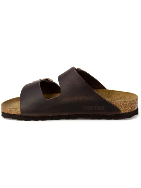 Șlapi Birkenstock din piele maro