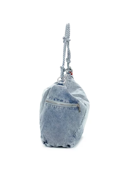 Geanta crossbody Desigual cu autograf albastru