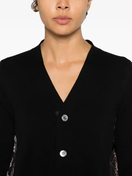 Cardigan Sacai cu model paisley negru