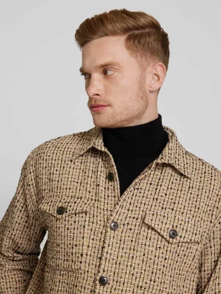 Koszula wierzchnia z fakturowanym wzorem model ‘BOXY-MASONBOUCLE’ Selected Homme