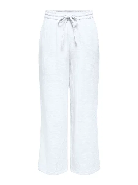 ONLY Pantaloni ONLTHYRA' alb