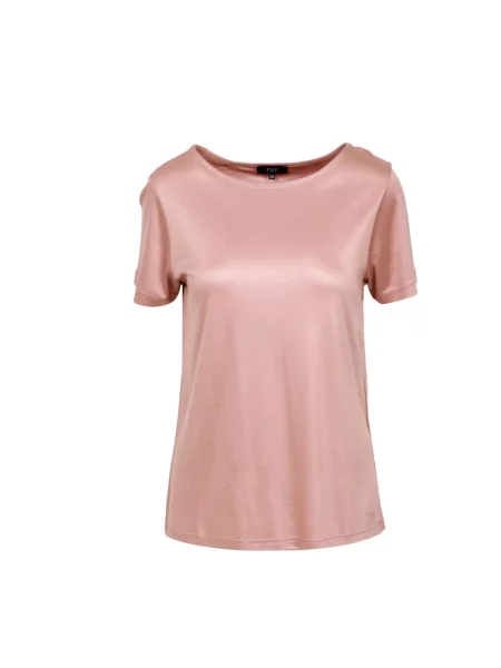 Dzianinowa koszulka Fay różowa