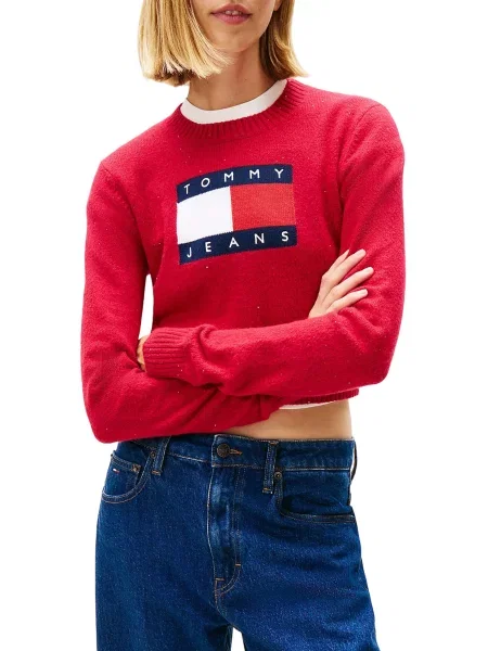 Majica z dolgimi rokavi Tommy Hilfiger Jeans z dolgimi rokavi modra