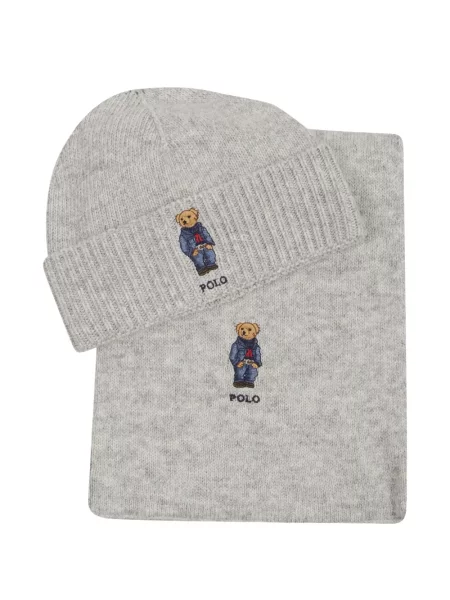 Fular Polo Ralph Lauren cu autograf gri