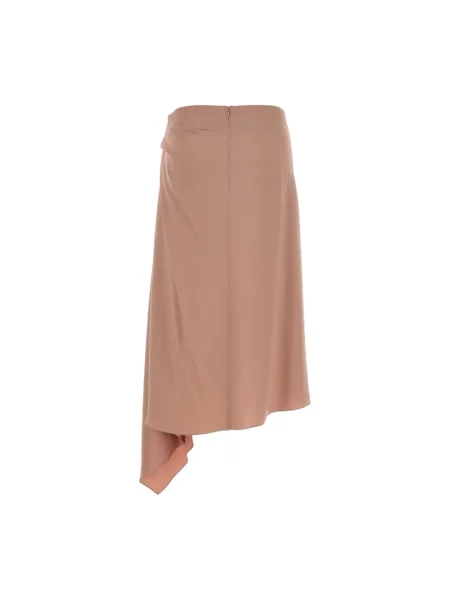 Satynowa spódnica midi Stella Mccartney różowa