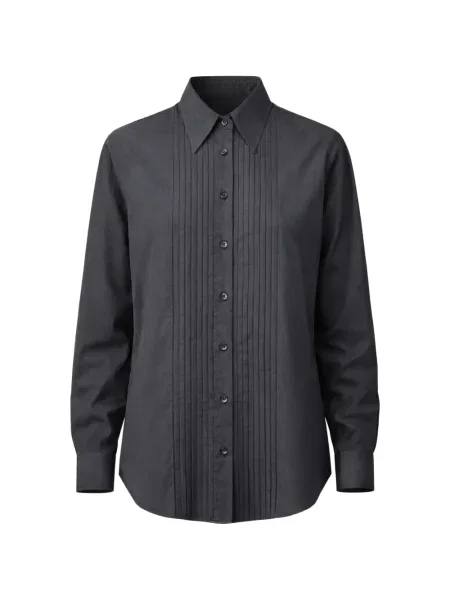 Cămașă Tibi plisată gri