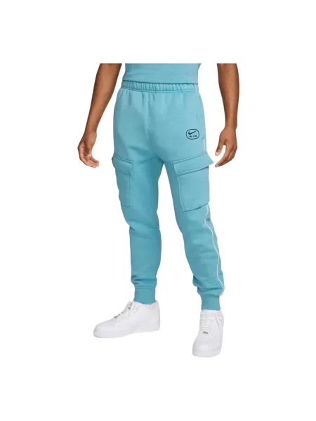 Spodnie Nike Air Fleece Cargo denim turqoise/black niebieskie