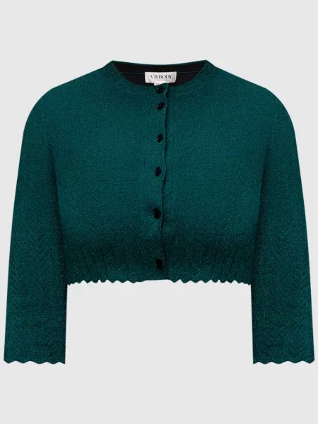 Кардиган з люрексом Victoria Beckham зелений