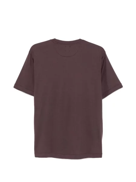Tricou Eleventy cu decolteu rotund maro