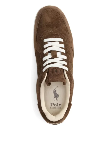 Briaunotas pusiau užtrauktukas zomšinės bokseriai Polo Ralph Lauren balta