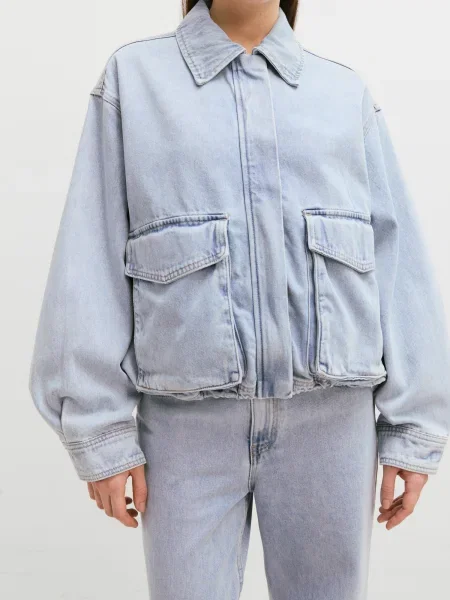 EDITED Prechodná bunda Thomai denim modrá