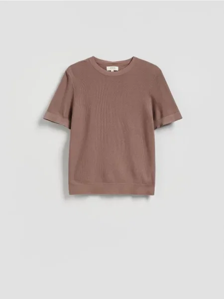 Reserved Pulover cu mâneci scurte bej