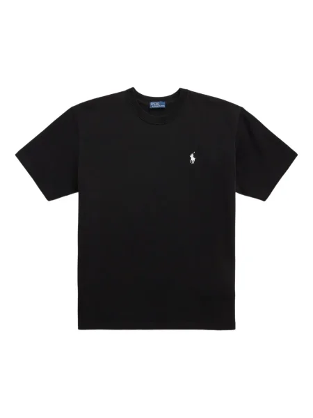 Długa koszulka Polo Ralph Lauren z okrągłym dekoltem zamszowa zielona