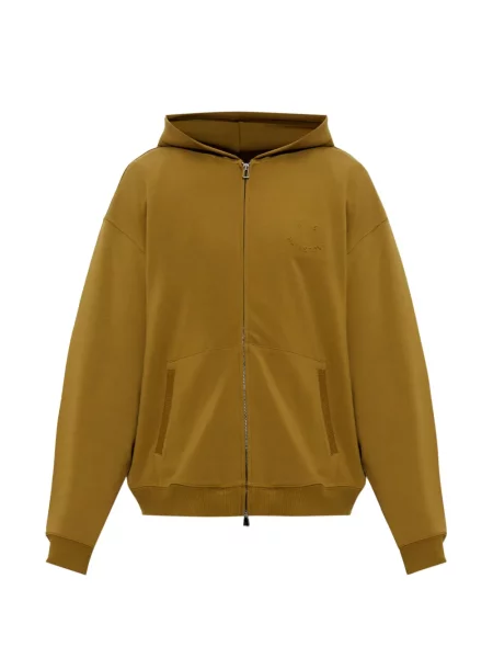 Hanorac cu glugă Ps Paul Smith cu broderie maro