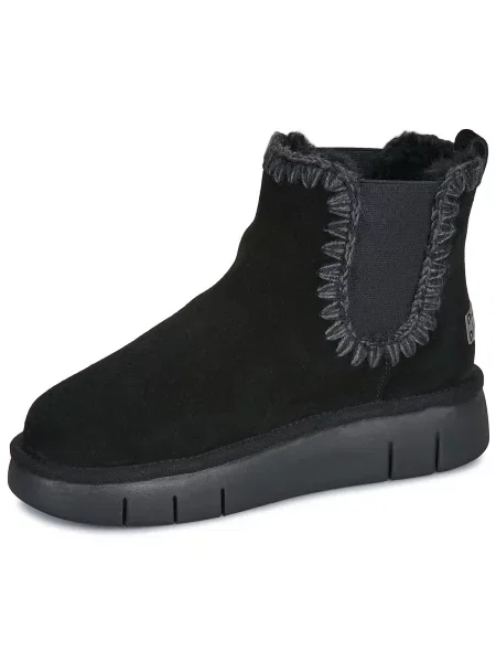 Boty Mou BOUNCE CHELSEA BOOT IN SUEDE černé