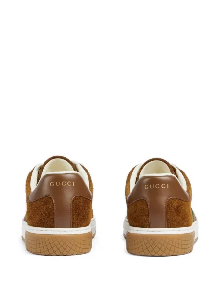 Sneakerși Gucci Ace din piele de căprioară maro
